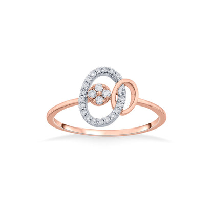 Linked Glow Diamond & Gold Fashion Ring for Women