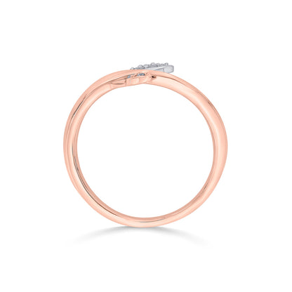 Fern Bloom Diamond & Gold Casual Ring for Women