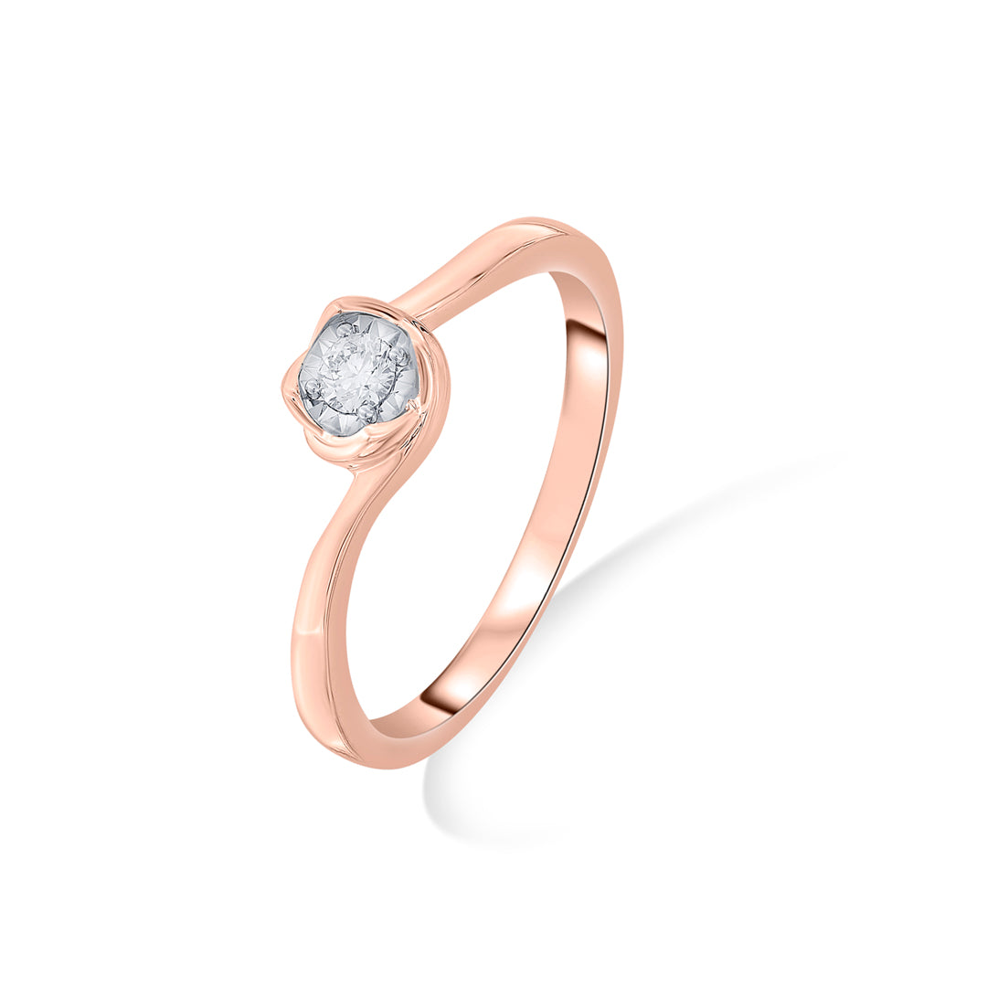 Shine Hold Diamond & Gold Casual Ring for Women