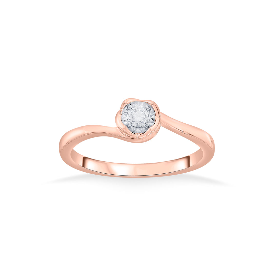 Shine Hold Diamond & Gold Casual Ring for Women