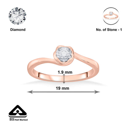 Shine Hold Diamond & Gold Casual Ring for Women