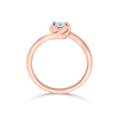 Studded Spiral Diamond & Gold Casual Ring for Women