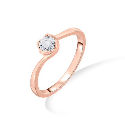 Studded Twist Diamond & Gold Casual Ring for Women