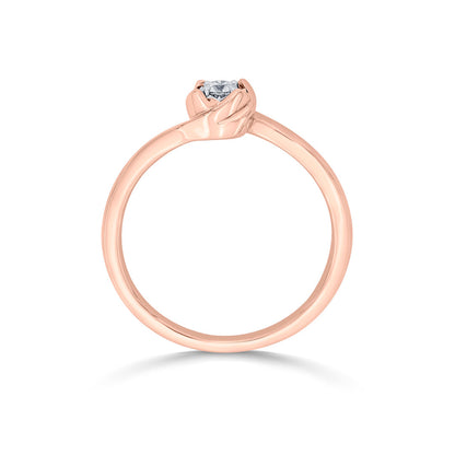 Studded Twist Diamond & Gold Casual Ring for Women