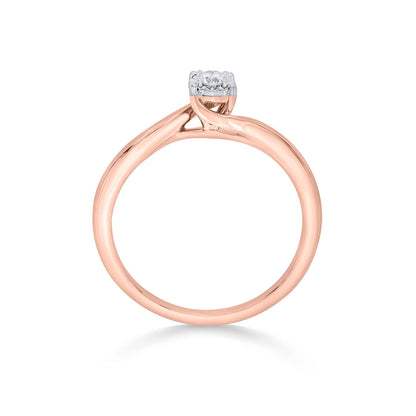 Keystone Curve Diamond & Gold Casual Ring for Women