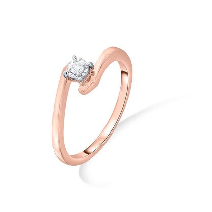 Glow Embrace Diamond & Gold Casual Ring for Women
