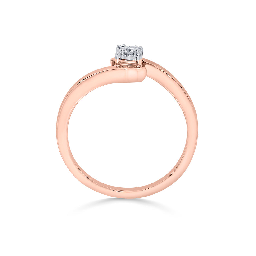 Glow Embrace Diamond & Gold Casual Ring for Women