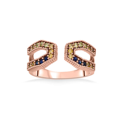 Glow Link Gold Fashion Ring for Women