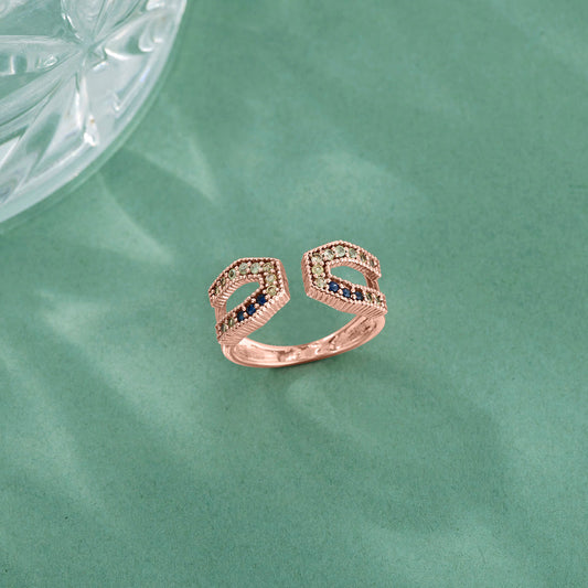 Glow Link Gold Fashion Ring for Women