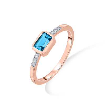 Sapphire Spark Diamond & Gold Fashion Ring for Women