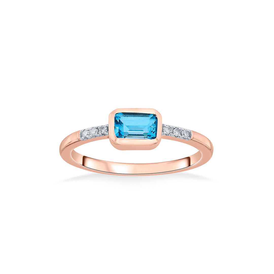 Sapphire Spark Diamond & Gold Fashion Ring for Women