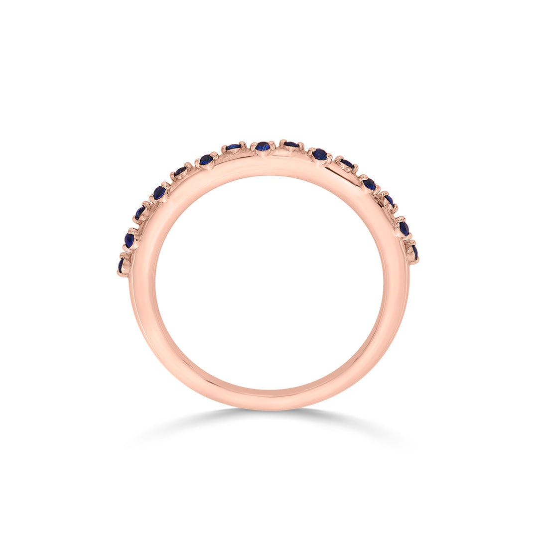 Azure Mist Gold Casual Ring for Women
