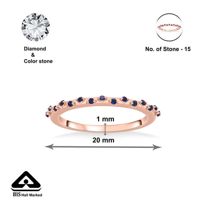 Azure Mist Gold Casual Ring for Women
