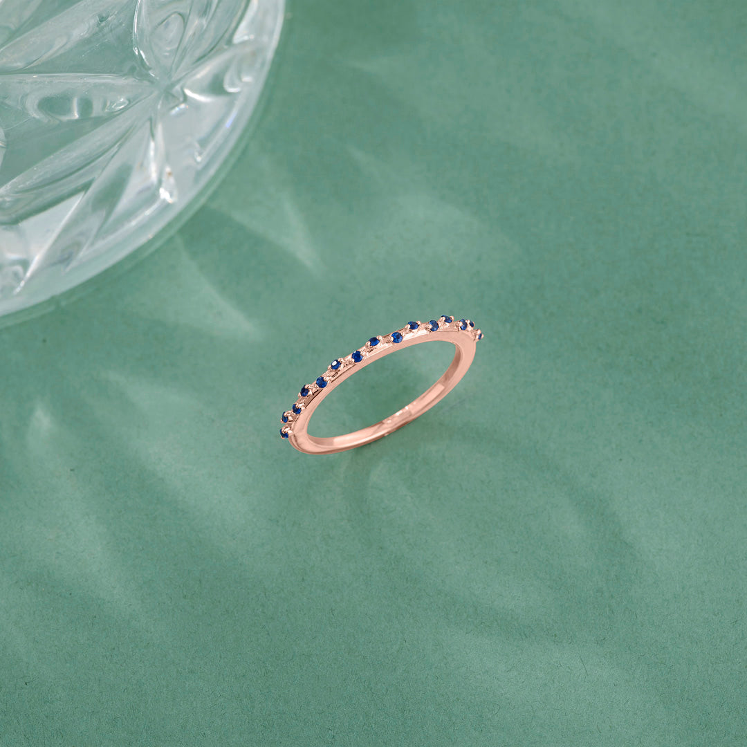 Azure Mist Gold Casual Ring for Women