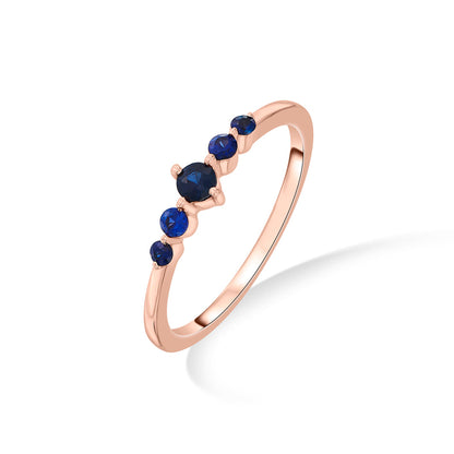 Sapphire Spark Gold Casual Ring for Women