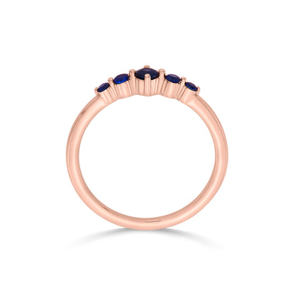 Sapphire Spark Gold Casual Ring for Women