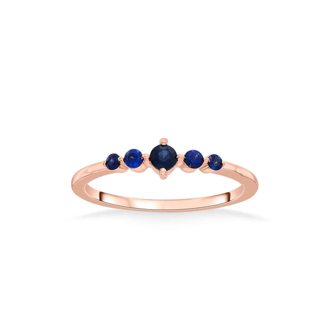 Sapphire Spark Gold Casual Ring for Women