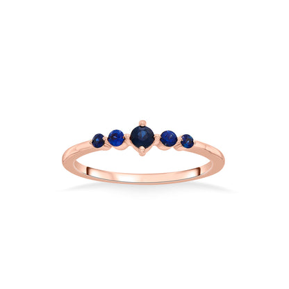 Sapphire Spark Gold Casual Ring for Women