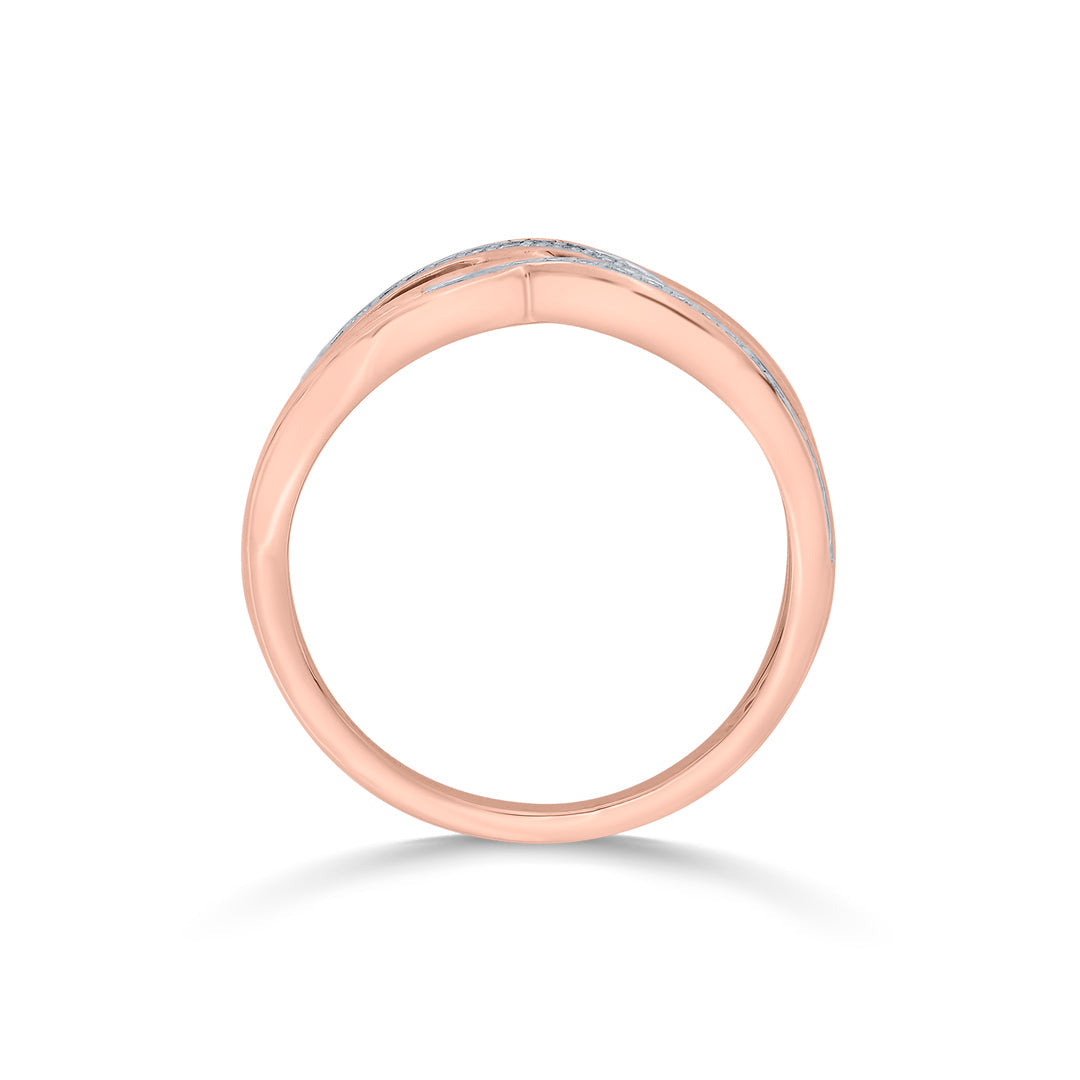 Endless Weave Diamond & Gold Fashion Ring for Women