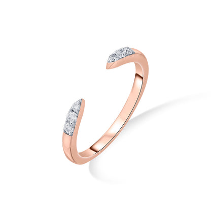 Love Points Diamond & Gold Fashion Ring for Women