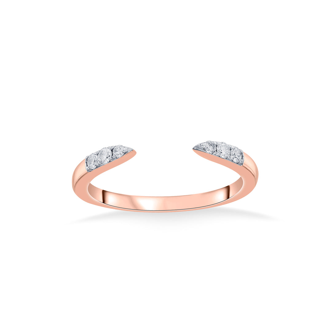 Love Points Diamond & Gold Fashion Ring for Women