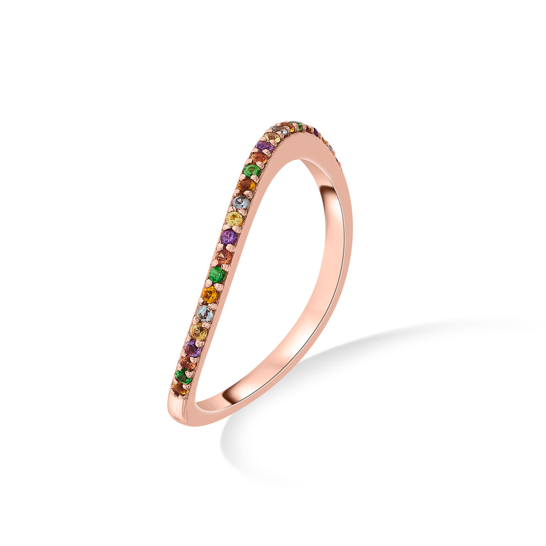 Prism Glow Gold Fashion Ring for Women