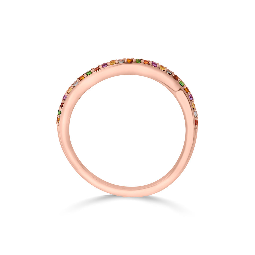Prism Glow Gold Fashion Ring for Women