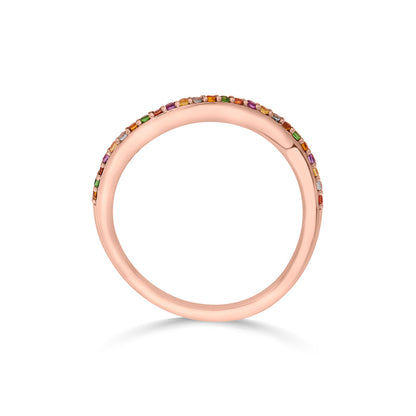 Prism Glow Gold Fashion Ring for Women
