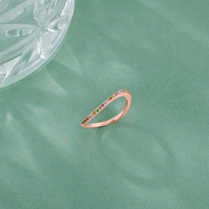 Prism Glow Gold Fashion Ring for Women