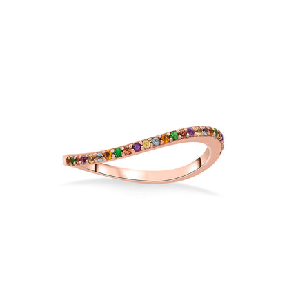 Prism Glow Gold Fashion Ring for Women