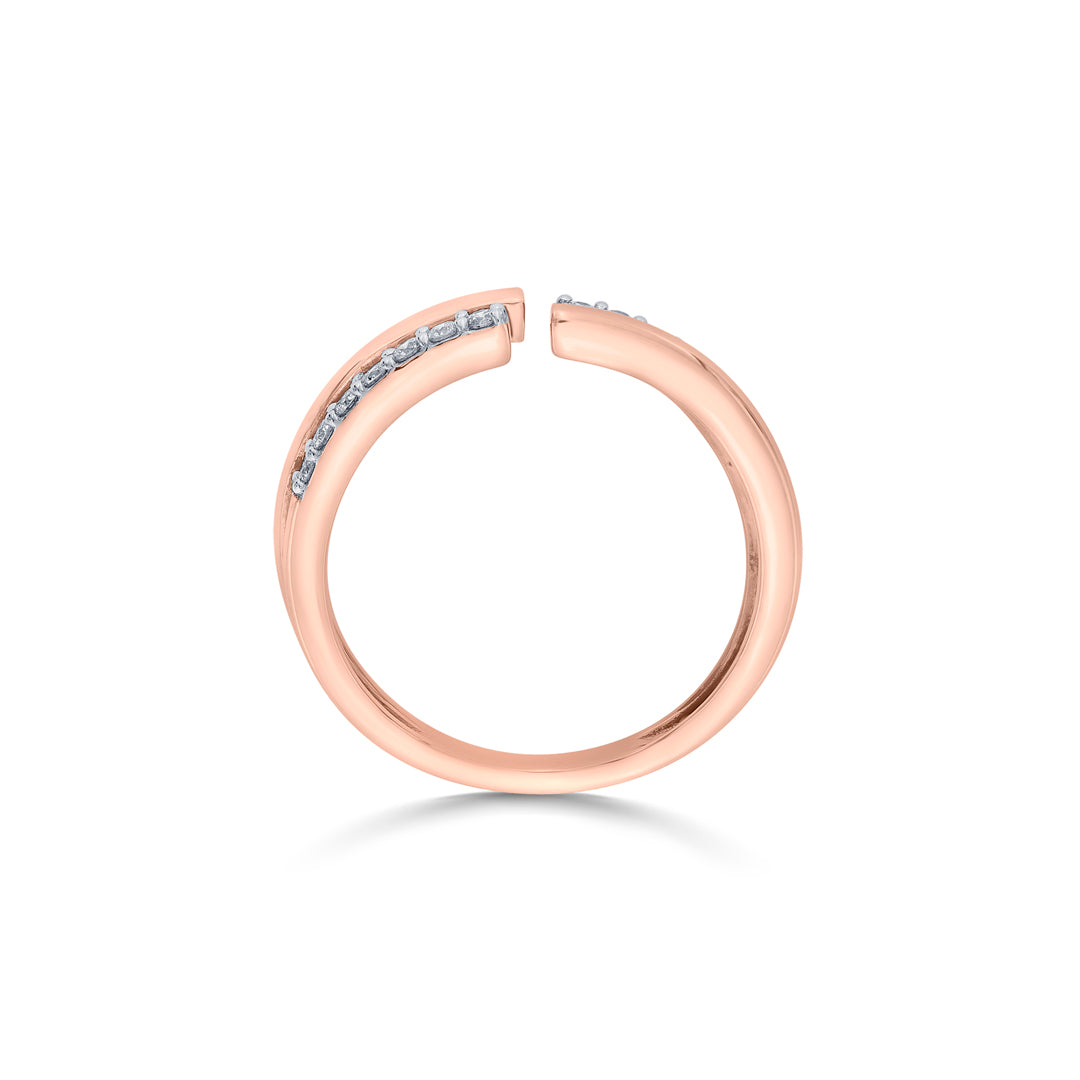 Link Anchor Diamond & Gold Fashion Ring for Women