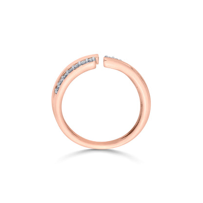 Link Anchor Diamond & Gold Fashion Ring for Women
