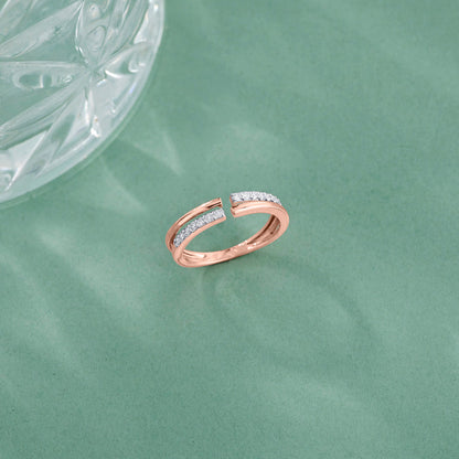 Link Anchor Diamond & Gold Fashion Ring for Women