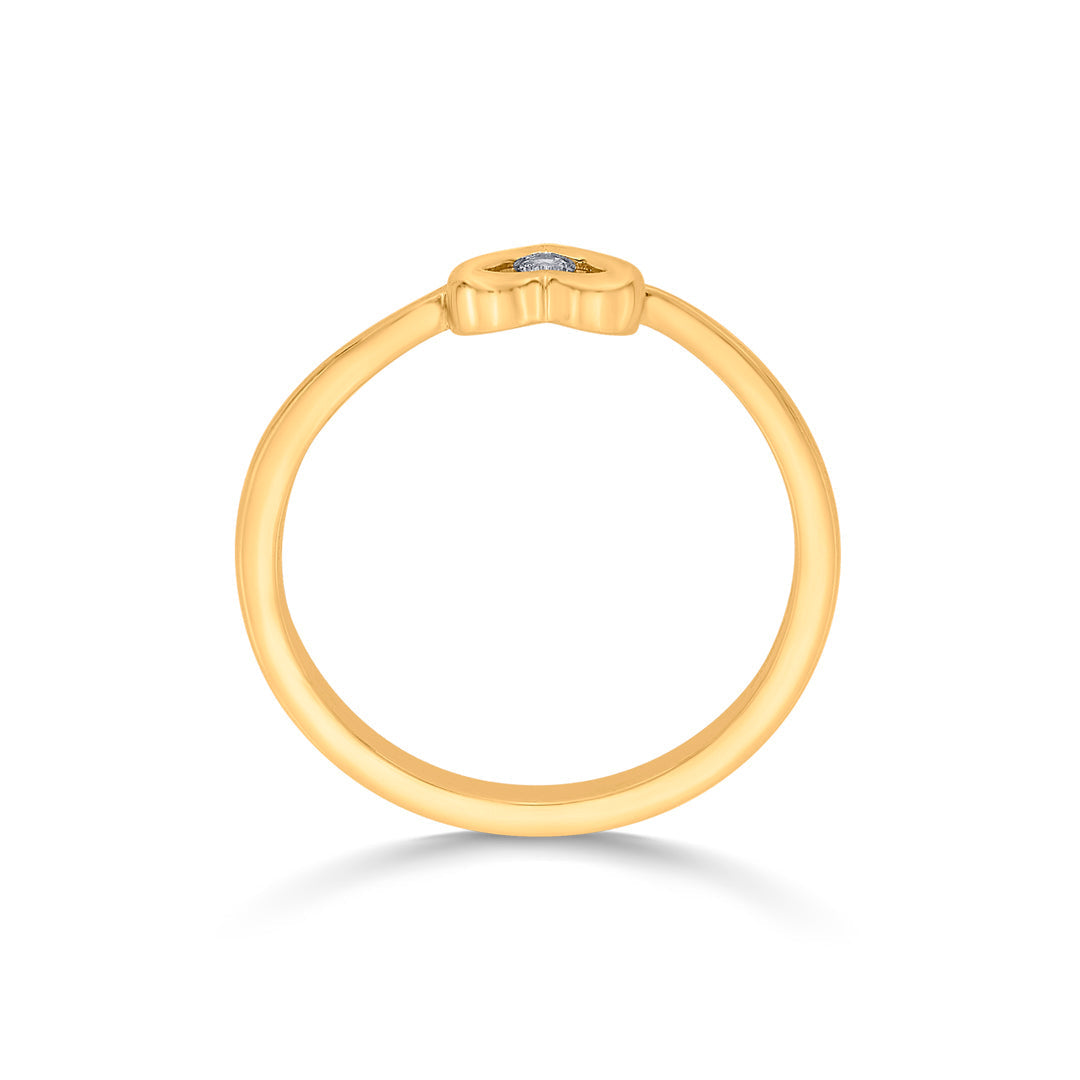 Heart Muse Diamond & Gold Heart Ring for Women