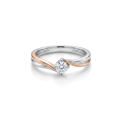 Aura Spark Fashion Rose + White Gold & Diamond Ring