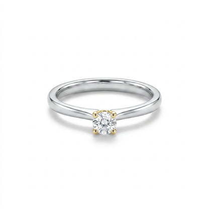Sovereign Shine Fashion Rose + White Gold & Diamond Ring