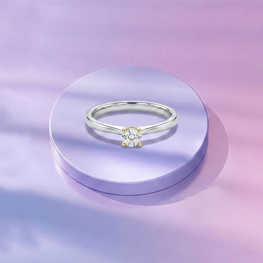 Sovereign Shine Fashion Rose + White Gold & Diamond Ring