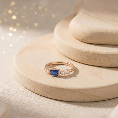 Azure Spark Engagement Rose Gold & Diamond Ring