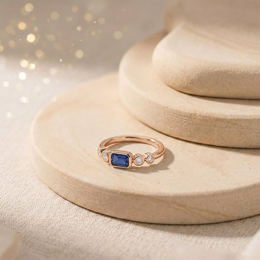 Azure Spark Engagement Rose Gold & Diamond Ring