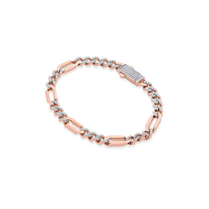 Regal Edge Diamond & Gold Men's Bracelet for Men