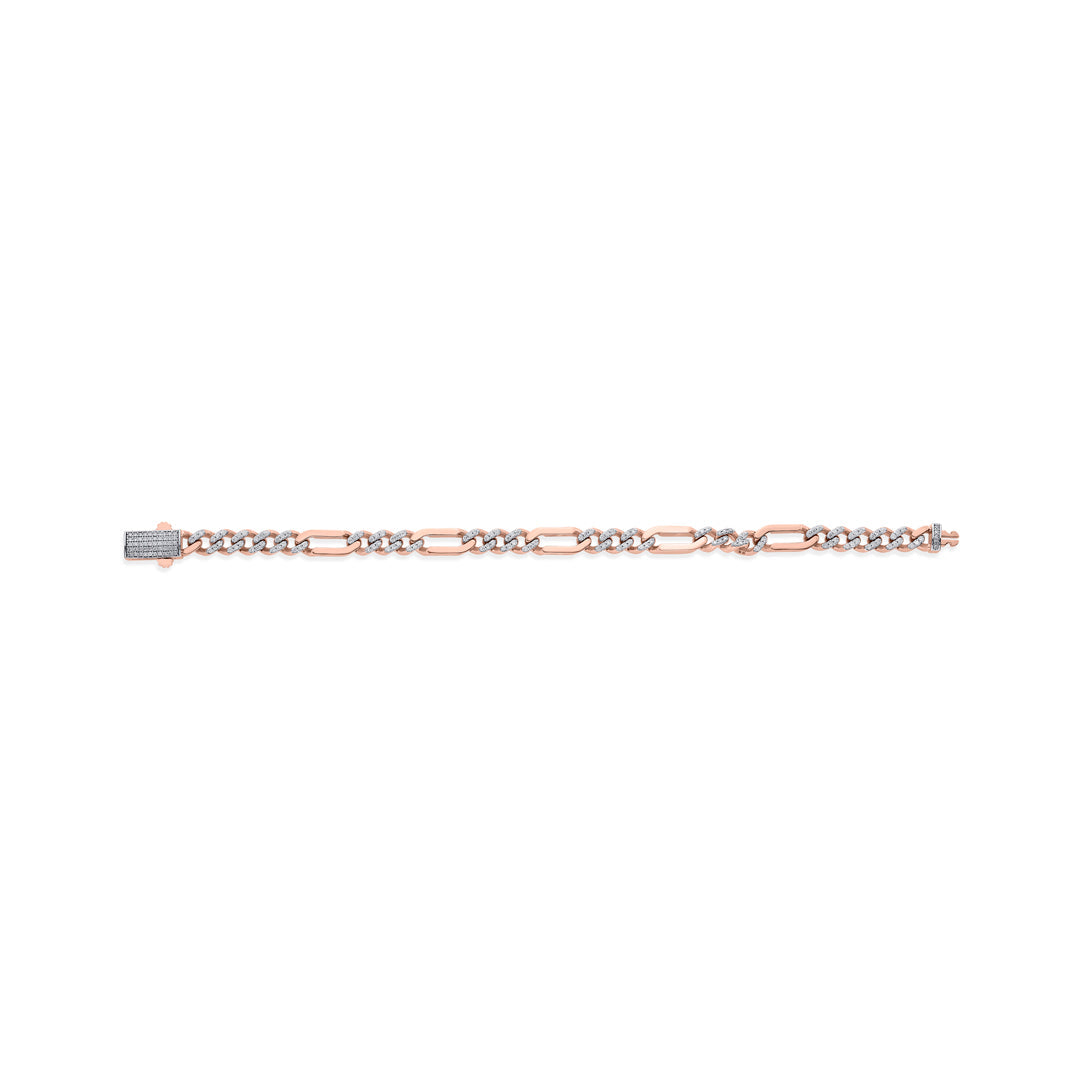 Regal Edge Diamond & Gold Men's Bracelet for Men