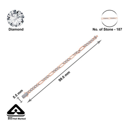 Regal Edge Diamond & Gold Men's Bracelet for Men