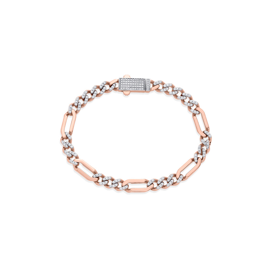 Regal Edge Diamond & Gold Men's Bracelet for Men