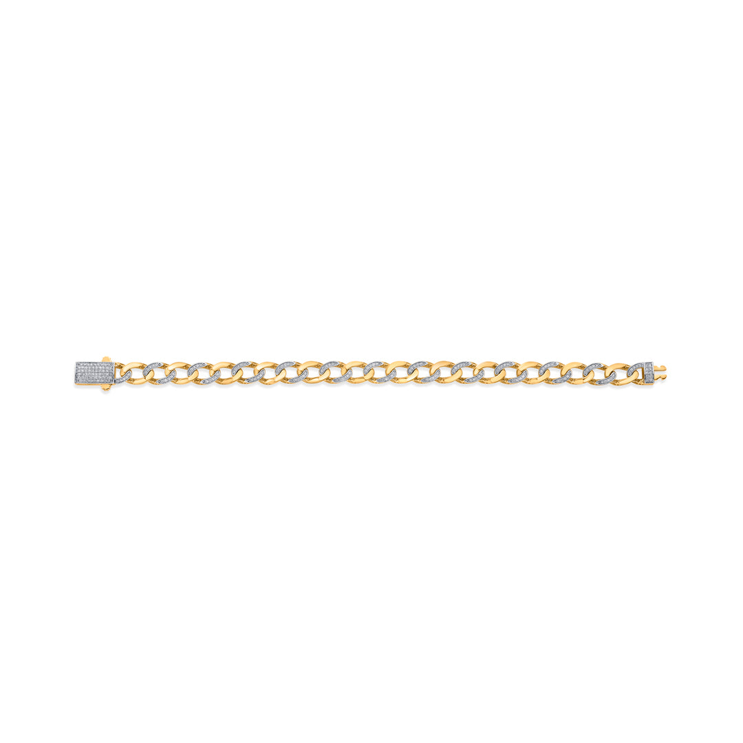 Gleam Links Diamond & Gold Men's Bracelet for Men