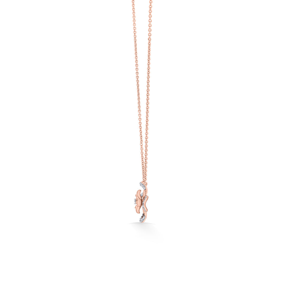 Aura Gleam Diamond & Gold Modern Necklace for Women