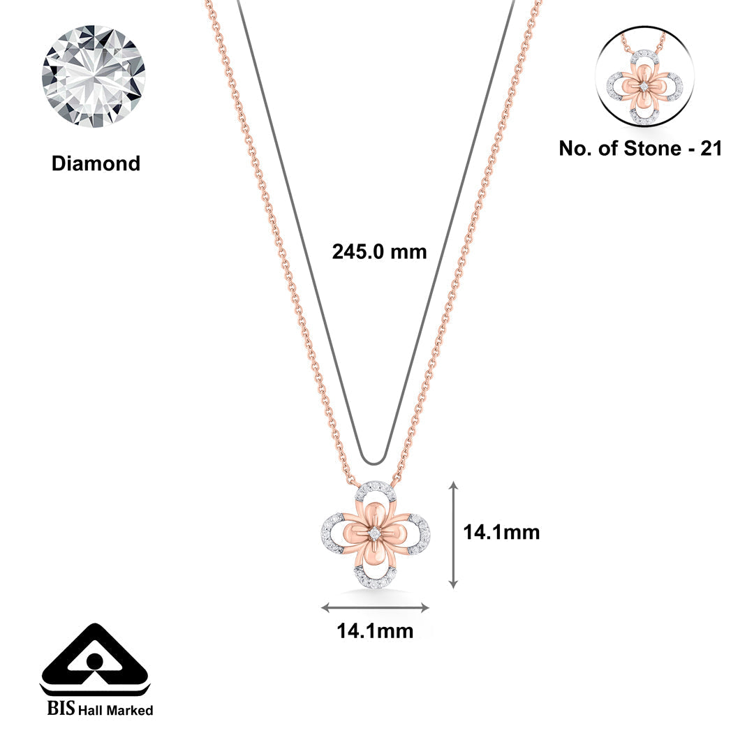 Aura Gleam Diamond & Gold Modern Necklace for Women