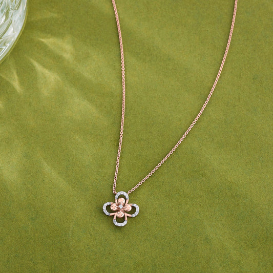 Aura Gleam Diamond & Gold Modern Necklace for Women
