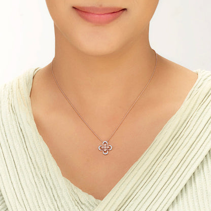 Aura Gleam Diamond & Gold Modern Necklace for Women