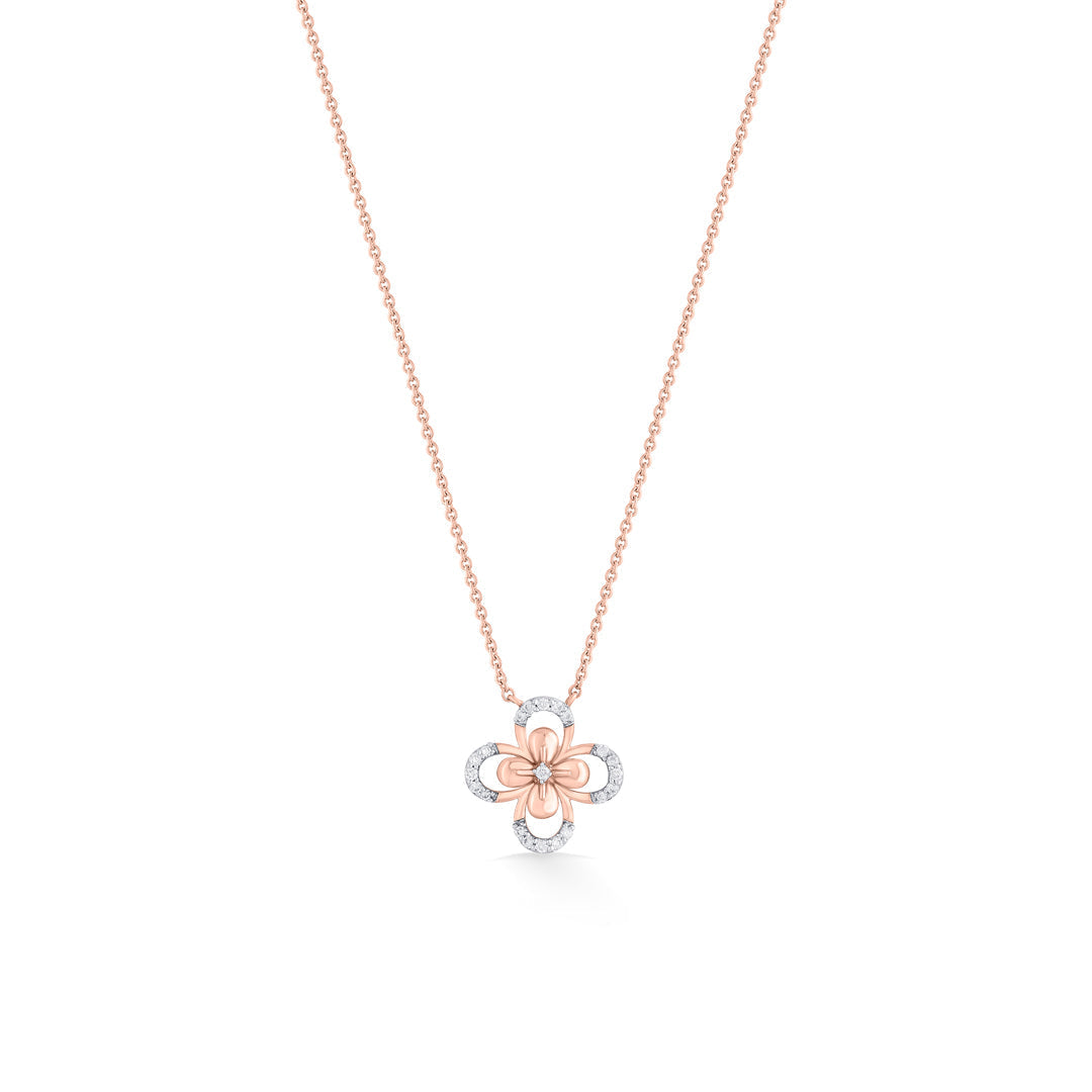 Aura Gleam Diamond & Gold Modern Necklace for Women