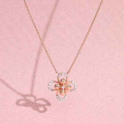 Aura Gleam Diamond & Gold Modern Necklace for Women
